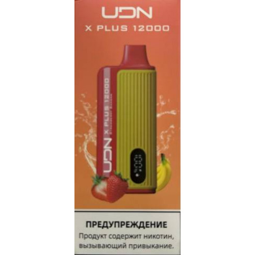 Электронная сигарета UDN X Plus 12000 Клубника Банан